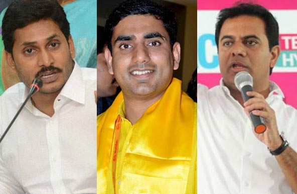 ysr son jagan,kcr son ktr,chandrababu naidu son lokesh,top 1,2019 elections   జగన్‌, కేటీఆర్‌, లోకేష్‌లలో ఎవరు బెస్ట్‌...!